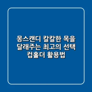 몽스캔디: 칼칼한 목을 달래주는 최고의 선택 & 컵홀더 활용법