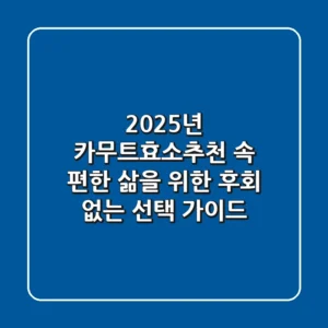 2025년 카무트효소추천, 속 편한 삶을 위한 후회 없는 선택 가이드