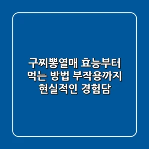 구찌뽕열매 효능부터 먹는 방법, 부작용까지 현실적인 경험담
