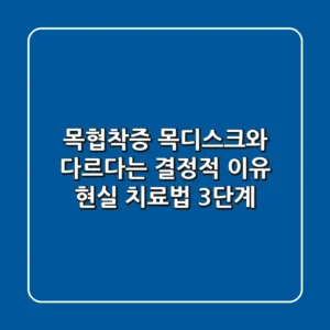 목협착증, 목디스크와 다르다는 결정적 이유 (+현실 치료법 3단계)