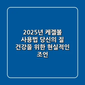 2025년 케겔볼 사용법: 당신의 질 건강을 위한 현실적인 조언